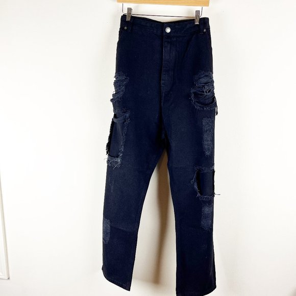 Nasty Gal Organic Distressed Jeans 26 NWT - Picture 2 of 4